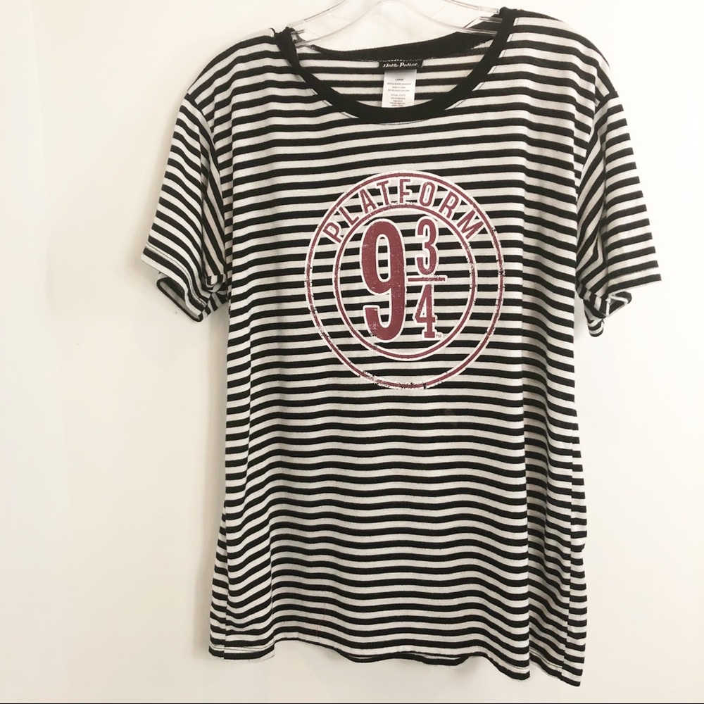 Harry Potter graphic T-shirt black white s…